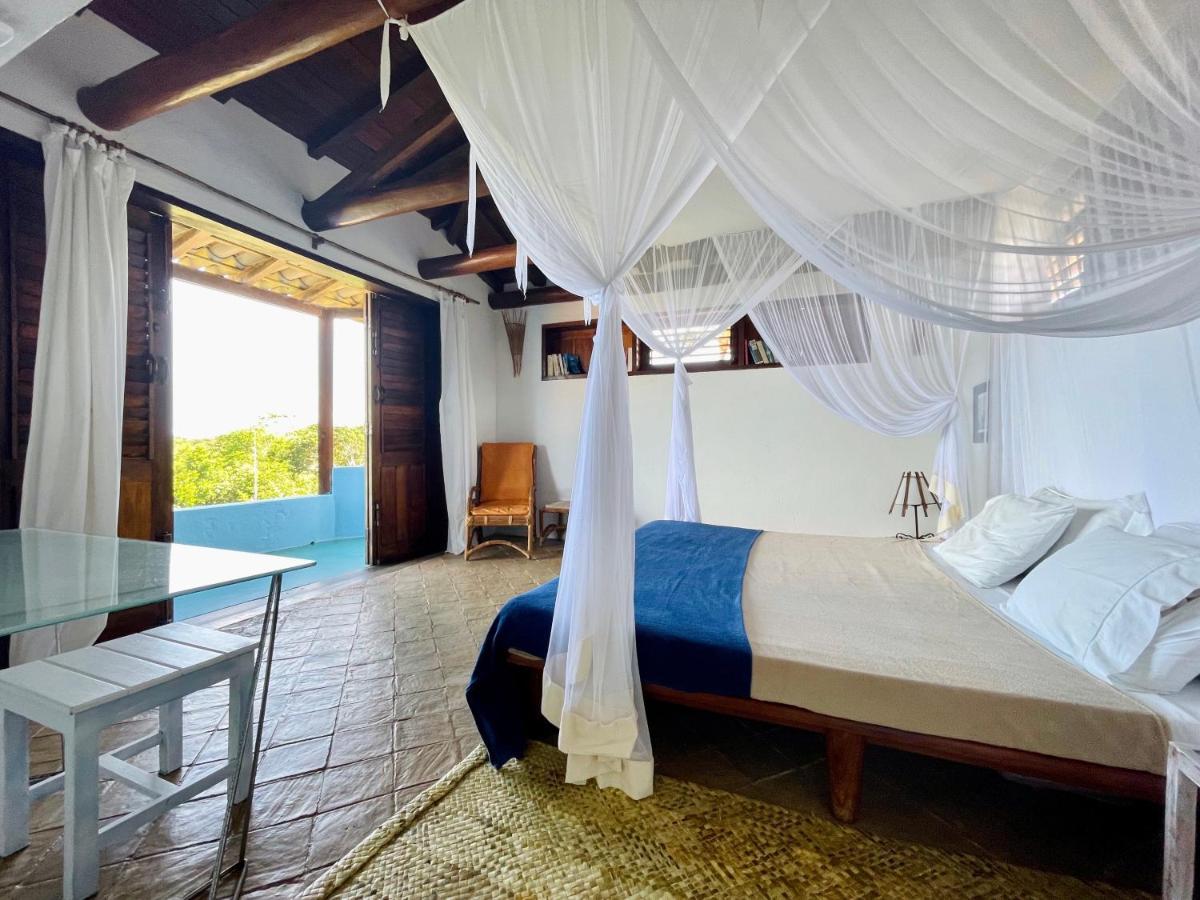 Bed and Breakfast Espelho Bahia Blue House Praia do Espelho Exteriér fotografie
